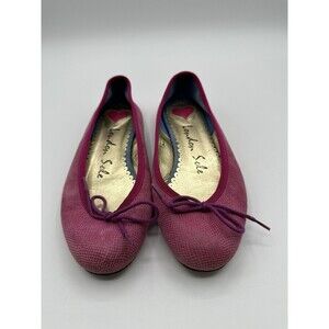 London Sole Ballet Flats Pink With Bow Size 36/5.5 US GUC!!!